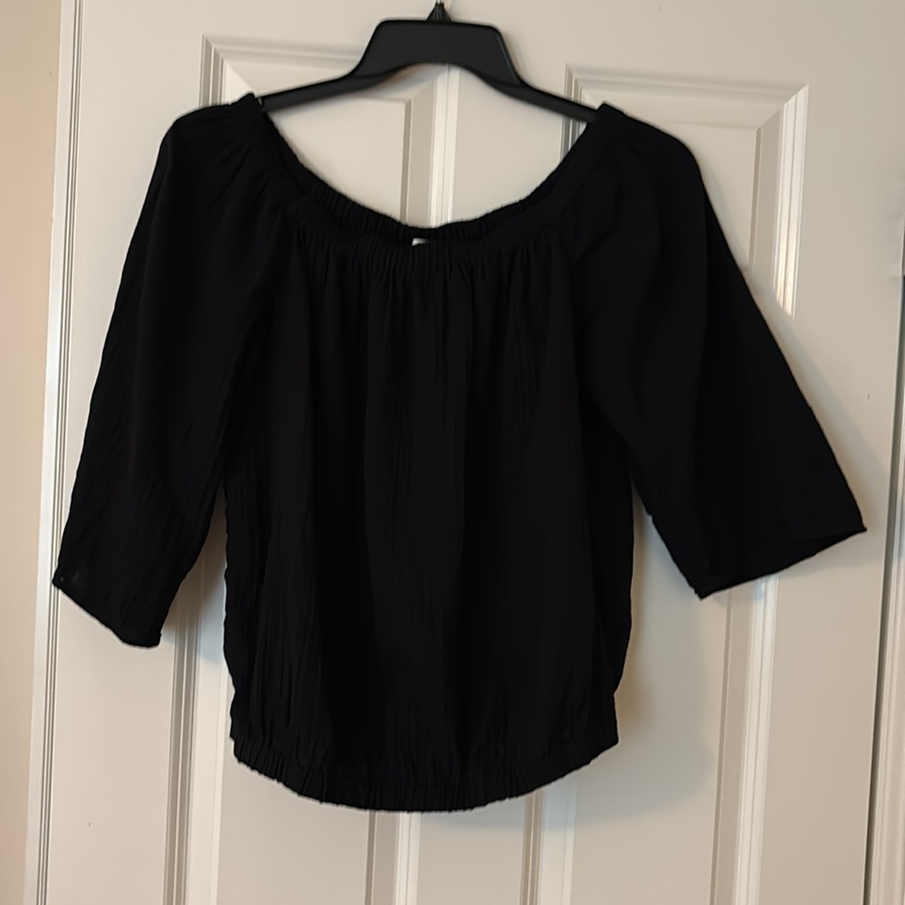 LOFT cotton gauze off shoulder top XL